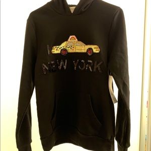 Bow & Drape Black Hoodie